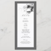 25 menukaarten Sweet 16 Silver White Party Menu (Voorkant)