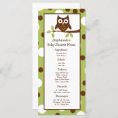 25 Menukaarten Woodland Friends Owl Menu (Voorkant / Achterkant)