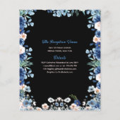 25 Navy Blauwe Quinceanera Jurk Bloemrozen Flyer (Achterkant)