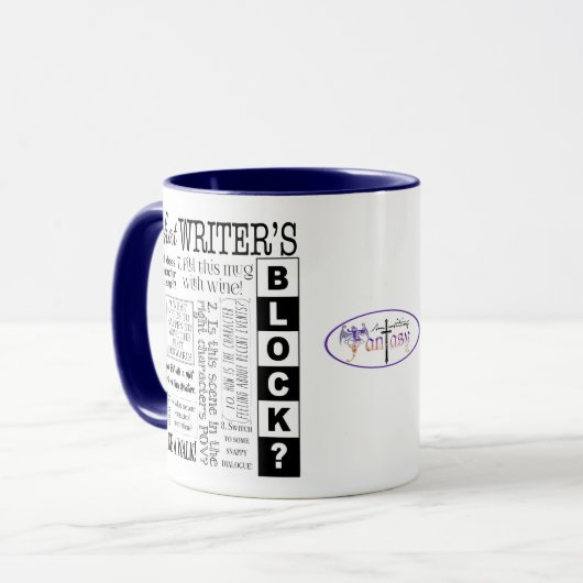 25 Oplossingen voor blokMok van schrijver Mok (Voorkant links)