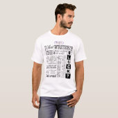 25 Oplossingen voor T-shirt blok van schrijver (Voorkant volledig)