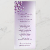 25 Paarse huwelijksprogramma's rond diamant Programmakaart (Voorkant)