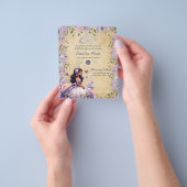 25 Paarse Sering Quinceanera Jurk Bloemige Wisteri Flyer (Hand)