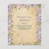 25 Paarse Sering Quinceanera Jurk Bloemige Wisteri Flyer (Achterkant)