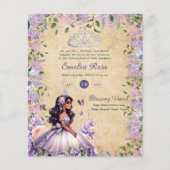 25 Paarse Sering Quinceanera Jurk Bloemige Wisteri Flyer (Voorkant)