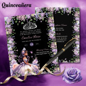 25 Paarse Sering Quinceanera Jurk Bloemige Wisteri Flyer