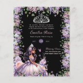 25 Paarse Sering Quinceanera Jurk Bloemige Wisteri Flyer (Voorkant)