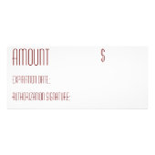 25 Pack Business Gift Certificate Wheat on Burlap Reclamekaart (Achterkant)