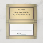 25 Pack Classic Black & Gold Bordered Escort Cards Plaatskaartje (Buitenkant ongevouwen)