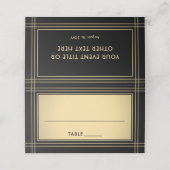 25 Pack Elegant Classic Black & Gold Escort Cards Plaatskaartje (Buitenkant ongevouwen)