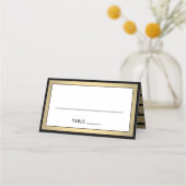 25 Pack Elegant Modern Black & Gold Escort Cards Plaatskaartje (Voorkant)