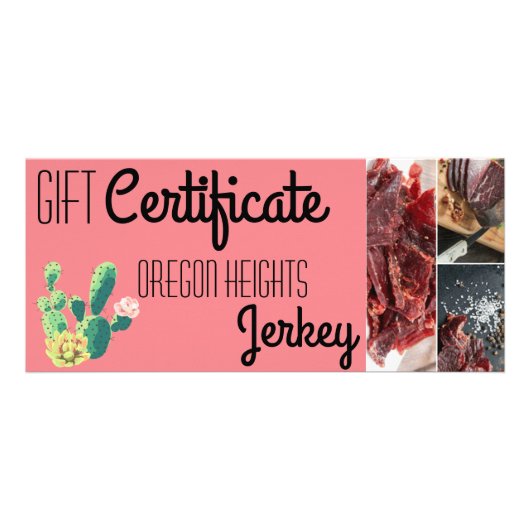 25 Pack Zakelijk Cadeaubon Bohemian Cactus Reclamekaart (Voorkant)