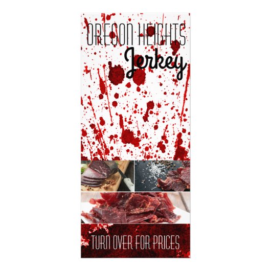 25 Pack Zakelijke prijslijst Blood Splatter Vampir Reclamekaart (Voorkant)