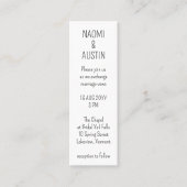 25 pak Mini Huwelijksuitnodiging QR Code Bladwijze Contactkaartje (Voorkant)