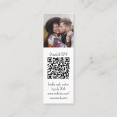 25 pak Mini Huwelijksuitnodiging QR Code Bladwijze Contactkaartje (Achterkant)