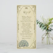 25  pauw bruiloft programma's (Staand voorkant)