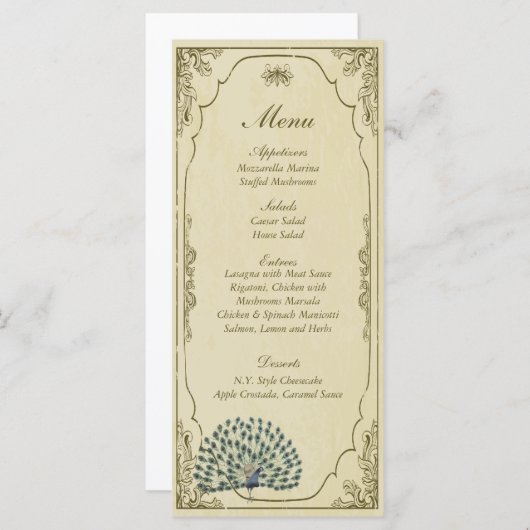 25  Pauw Wedding Menu Labels (Voorkant / Achterkant)