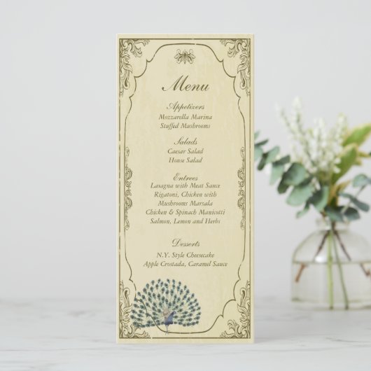 25  Pauw Wedding Menu Labels (Staand voorkant)