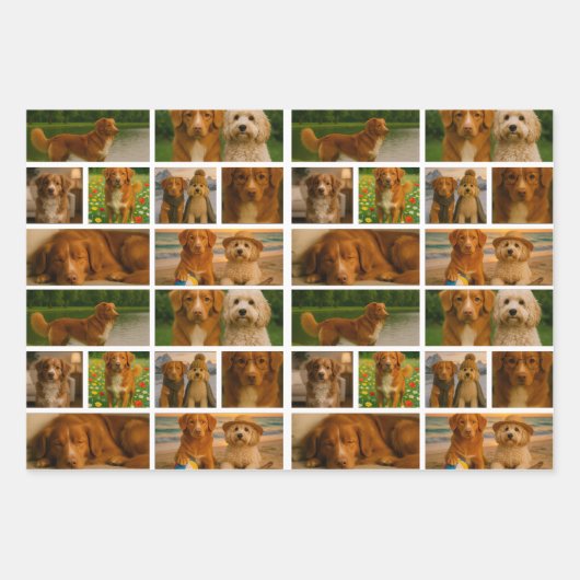 25 Photo Collage Personalized Template Inpakpapier Vel (Voorkant 3)