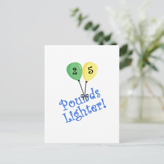 25-ponden lichter briefkaart (Staand voorkant)
