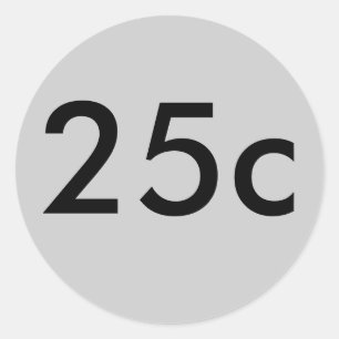 25 quater ronde sticker