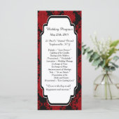 25 Romantic Red Damask Wedding Programma's (Staand voorkant)