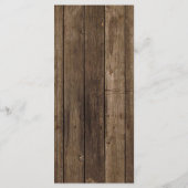 25 Rustieke Houten Kant Country Wedding Menu Kaart (Achterkant)