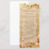 25 Seashell Beach Sand Wedding Programma's (Voorkant / Achterkant)