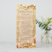 25 Seashell Beach Sand Wedding Programma's (Staand voorkant)
