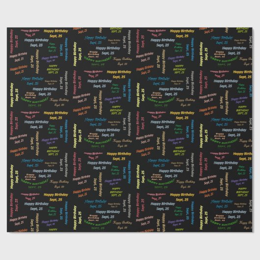 25 september, cadeaupapier (Vlak)