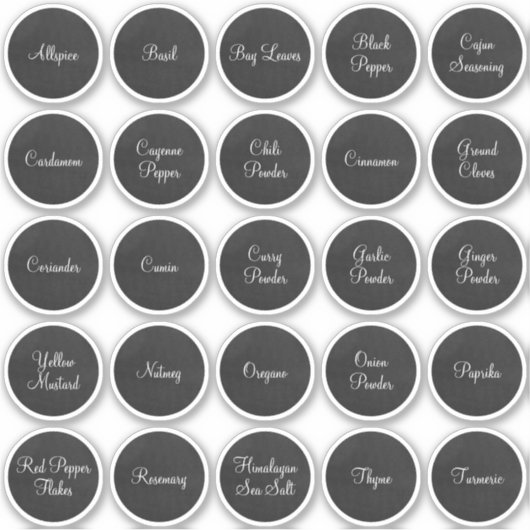 25 Spice in zwarte en witte cirkel Sticker (Voorkant)