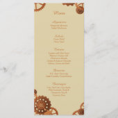 25 Steampunk Cogs and Gears Wedding Menu Kaarten (Voorkant)