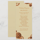 25 Steampunk Cogs and Gears Wedding Programma's (Voorkant / Achterkant)