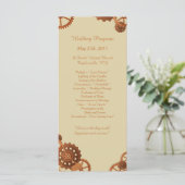 25 Steampunk Cogs and Gears Wedding Programma's (Staand voorkant)