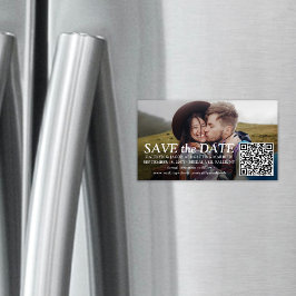 25 stuks Save the Dates Huwelijk QR-code en Foto Magnetisch Visitekaartje