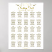 25 Tabel Elegant Gold Wedding Seating Chart Poster (Voorkant)