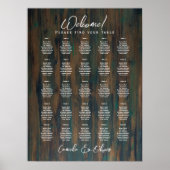 25 Tabel Elegant RUSTIC Herfst Zitkaarten Poster (Voorkant)