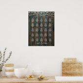 25 Tabel Elegant RUSTIC Herfst Zitkaarten Poster (Keuken)