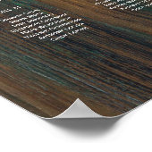 25 Tabel Elegant RUSTIC Herfst Zitkaarten Poster (Hoek)