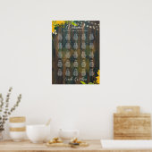 25 Tabel Elegant RUSTIC Herfst Zitkaarten Poster (Keuken)