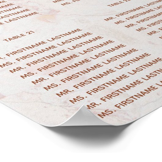 25 Tabel Kopermarmer Poster (Hoek)