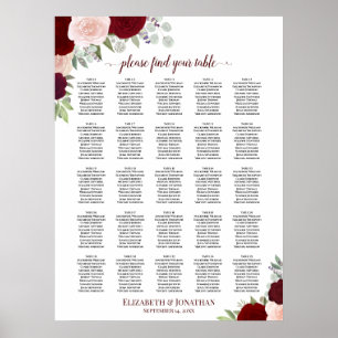 25 Tabel Rood- en roze roze weddenschappen Poster