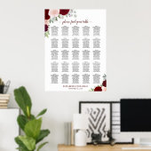 25 Tabel Rood- en roze roze weddenschappen Poster (Thuiskantoor)