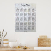 25 Tabel White Reflections Wedding Seating Chart Poster (Keuken)