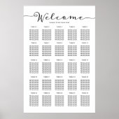 25 Tabel Zetel Zoek je welkomstteken voor de stoel Poster (Voorkant)