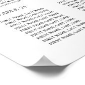 25 Tabel Zetel Zoek je zitplaatscalligrafie Poster (Hoek)