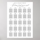 25 Tabel Zetel Zoek je zitplaatscalligrafie Poster (Voorkant)