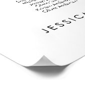 25 Tafel Elegant Onze Favoriete Mensen Zittingkaar Poster (Hoek)