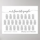 25 Tafel Elegant Onze Favoriete Mensen Zittingkaar Poster (Voorkant)
