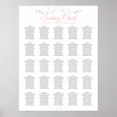 25 Tafel roze en grijze bruisende bruinzittenden Poster (Voorkant)